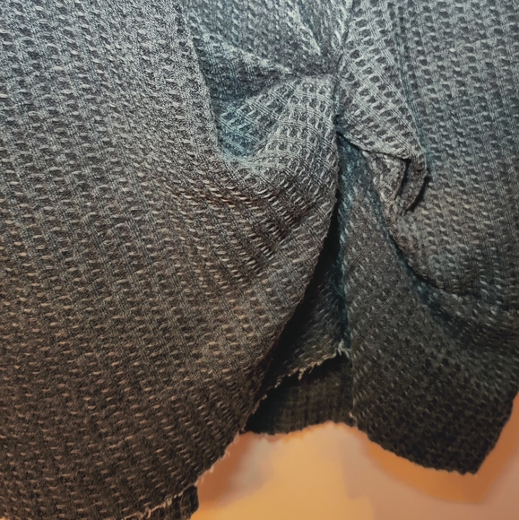 Vanilla Star Waffle Knit Tie Knot Front Top Medium - Picture 4 of 11